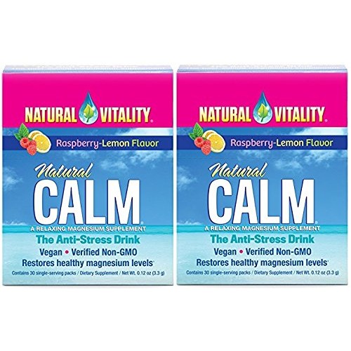 Natural Vitality Natural Calm Anti Stress Drink Raspberry Lemon,...