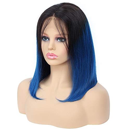 Blue/27 99J 613 Pink Gray Nature Color Lace Front Human Hair Wig ...