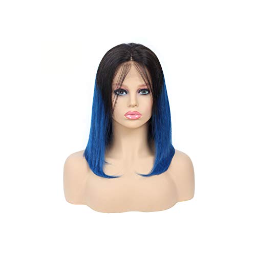 Blue/27 99J 613 Pink Gray Nature Color Lace Front Human Hair Wig ...