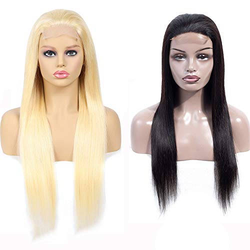 Hair 613 Lace Front Wig 150% Density Straight Human Hair Wigs Blo...