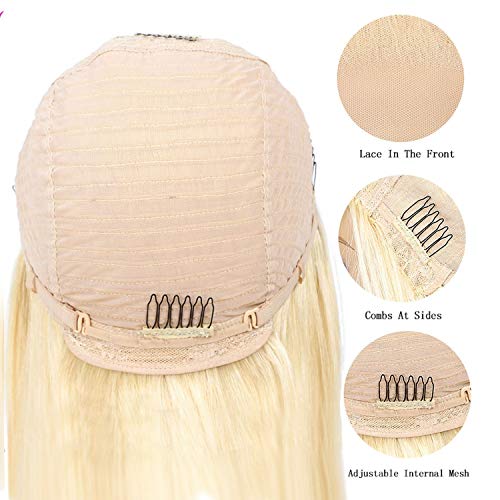 Hair 613 Lace Front Wig 150% Density Straight Human Hair Wigs Blo...