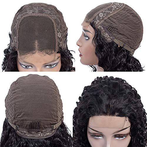 Hair Lace Front Human Hair Wigs Peruvian Kinky Curly Lace Front W...