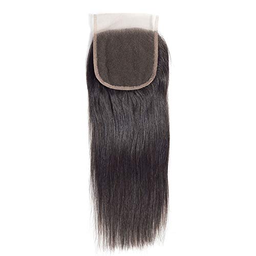 Hair Peruvian Straight Hair Closure 4x4 Swiss Lace Closure Remy H...
