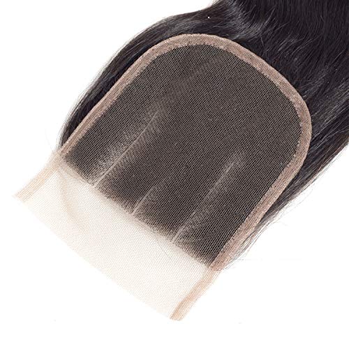 Hair Peruvian Straight Hair Closure 4x4 Swiss Lace Closure Remy H...