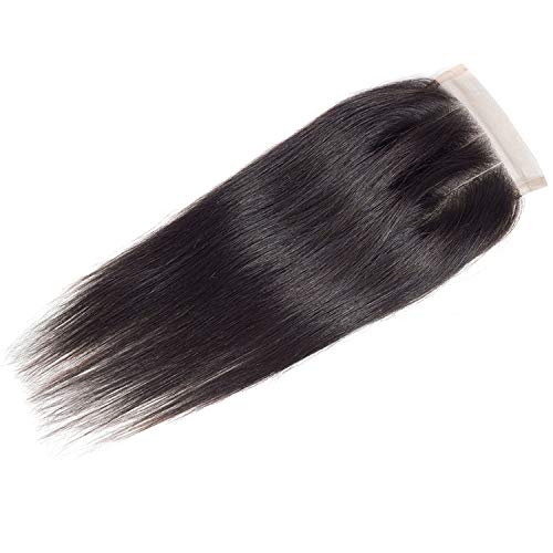 Hair Peruvian Straight Hair Closure 4x4 Swiss Lace Closure Remy H...