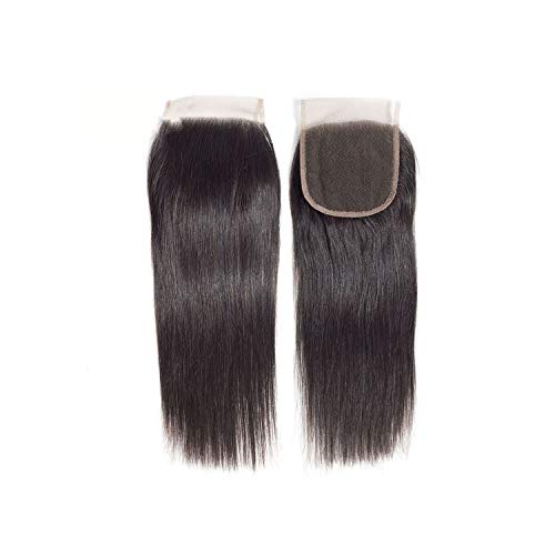 Hair Peruvian Straight Hair Closure 4x4 Swiss Lace Closure Remy H...