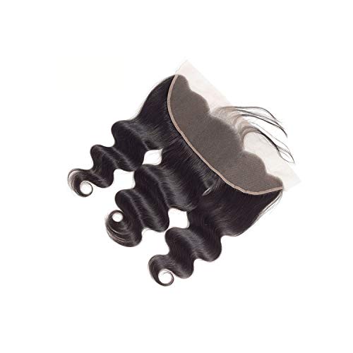 Peruvian Human Hair Body Wave Lace Frontal Free Middle Three Part...