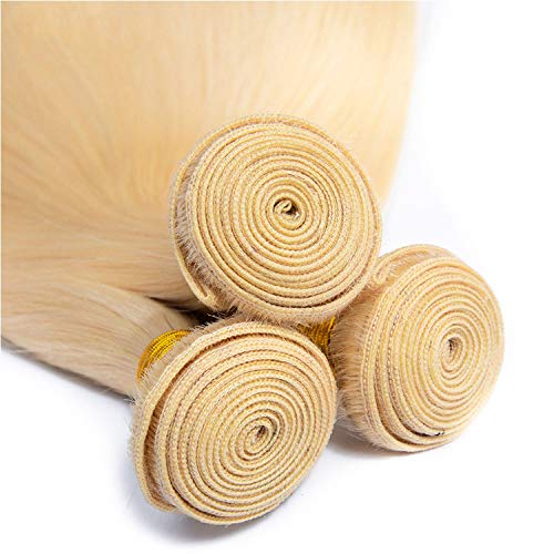 Peruvian Straight Hair 100% Human Hair Extensions 613 Color 10-28...