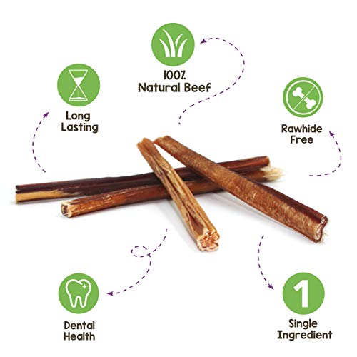 Nature Gnaws Thin Bully Sticks for Small Dogs - Premium Natural B...
