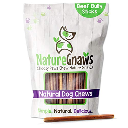 Nature Gnaws Thin Bully Sticks for Small Dogs - Premium Natural B...