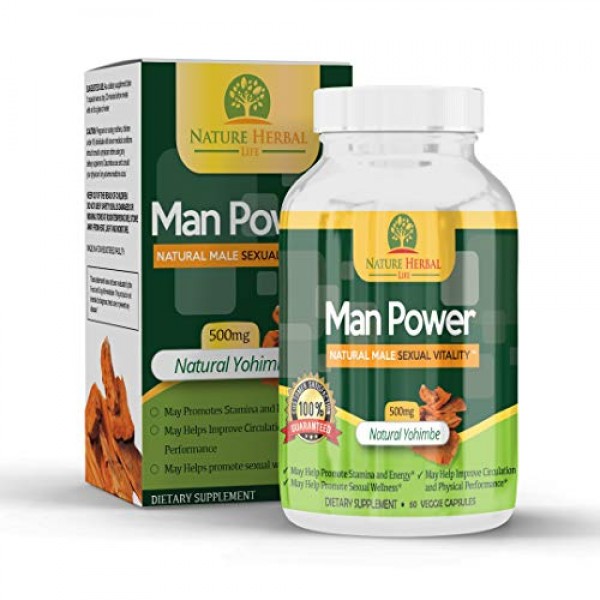 Man Power Natural Supplement for Men – Energy Pills for Better He...