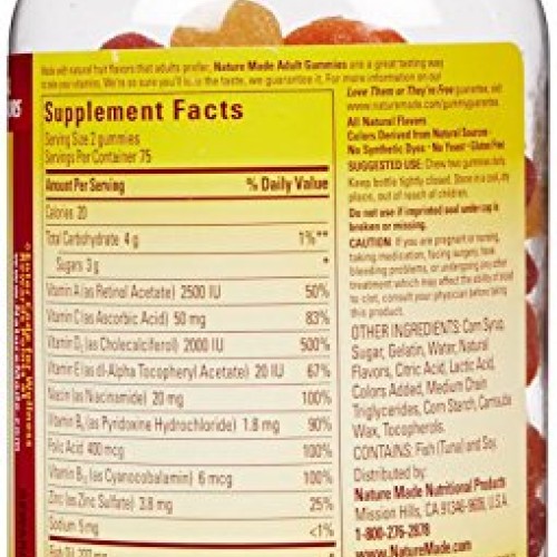 Nature Made Adult Gummies Multi + Omega Value Size-150 ct