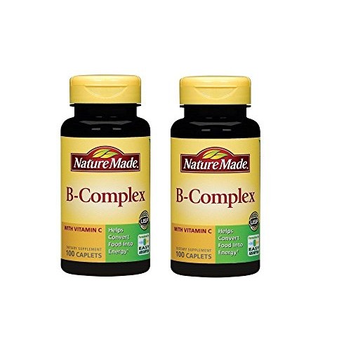 Nature Made B-Complex with Vitamin C, 100 Caplets Pack of 2