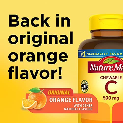 Nature Made Chewable Vitamin C 500 mg, Dietary Supplement for Imm...