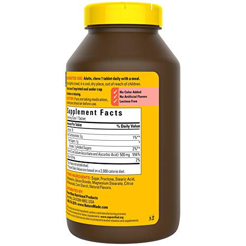 Nature Made Chewable Vitamin C 500 mg Tablets, 150 Count Value Si...
