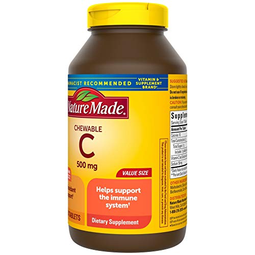 Nature Made Chewable Vitamin C 500 mg Tablets, 150 Count Value Si...