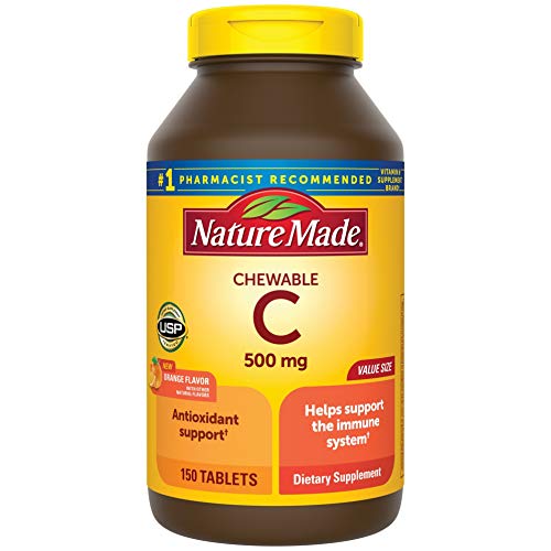 Nature Made Chewable Vitamin C 500 mg Tablets, 150 Count Value Si...