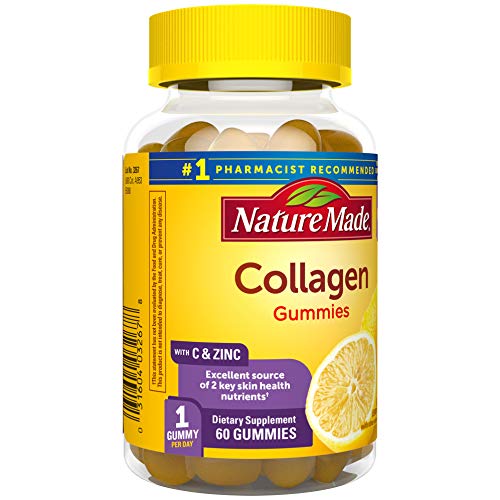 Nature Made Collagen Gummies, 60 count, 100mg Hydrolyzed Collagen...