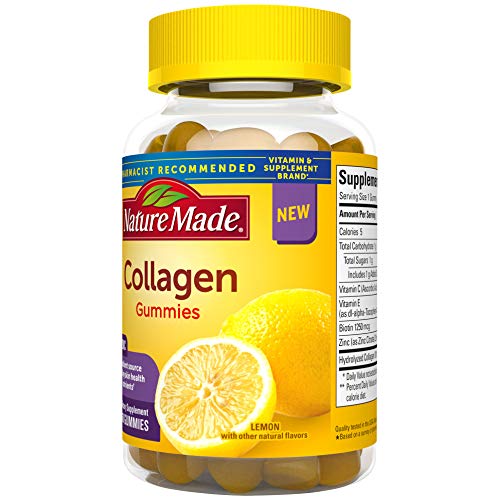 Nature Made Collagen Gummies, 60 count, 100mg Hydrolyzed Collagen...