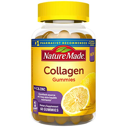 Nature Made Collagen Gummies, 60 count, 100mg Hydrolyzed Collagen...