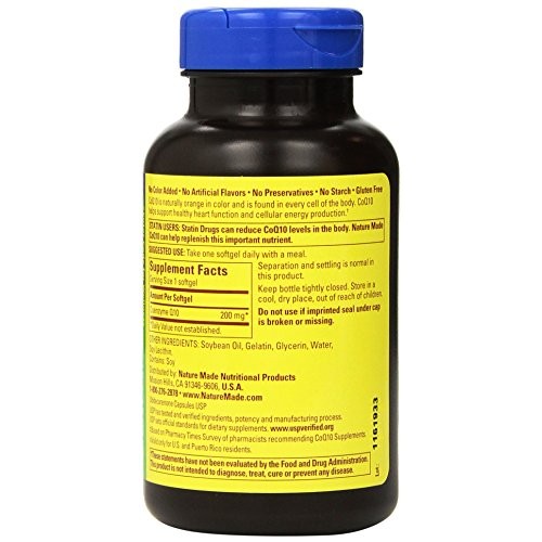 Nature Made CoQ10 Coenzyme Q10 200 mg - 2 Bottles, 140 Softgels Each