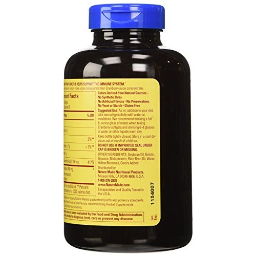 Nature Made Cranberry 450mg Extract 180 Softgels