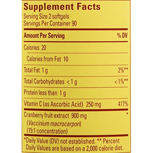 Nature Made Cranberry 450mg Extract 180 Softgels