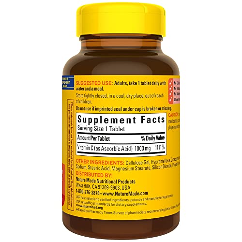 Nature Made Extra Strength Vitamin C 1000 mg, Dietary Supplement ...