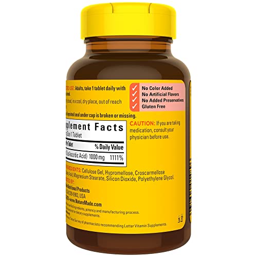 Nature Made Extra Strength Vitamin C 1000 mg, Dietary Supplement ...