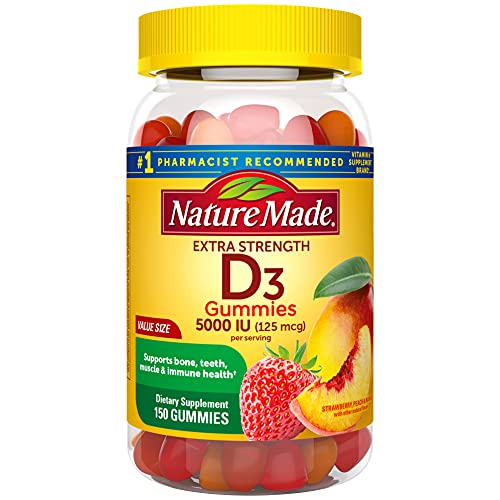 Nature Made Extra Strength Vitamin D3 5000 IU 125 mcg per servi...