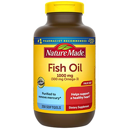 Nature Made Fish Oil 1000 mg Softgels, Omega 3 Fish Oil for Healt...