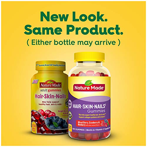 Nature Made Hair, Skin and Nails Adult Gummies, 150 Count