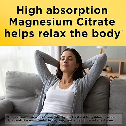 Nature Made High Absorption Magnesium Citrate 200 mg per serving,...