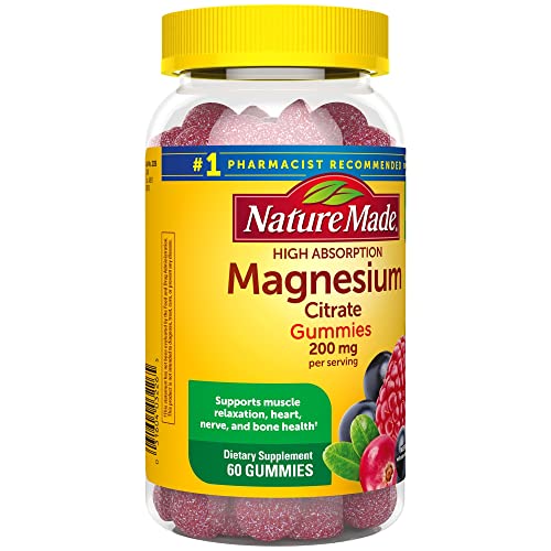 Nature Made High Absorption Magnesium Citrate 200 mg per serving,...