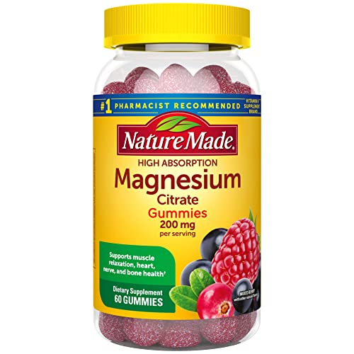 Nature Made High Absorption Magnesium Citrate 200 mg per serving,...