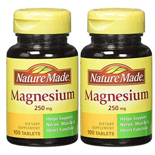 Nature Made Magnesium 250mg, 100Count twin pack