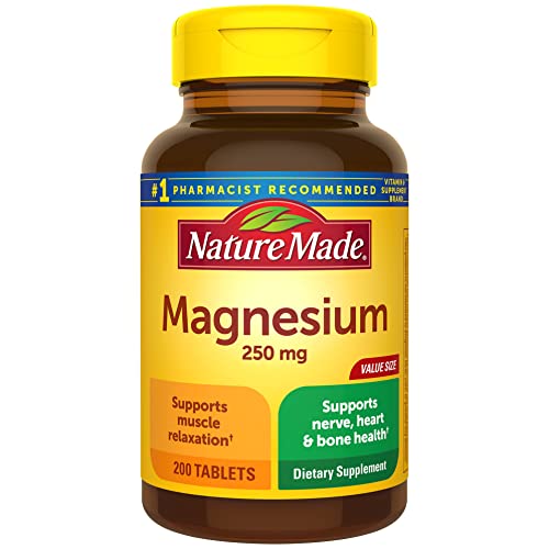 Nature Made Magnesium Oxide 250 mg, Dietary Supplement for Muscle...