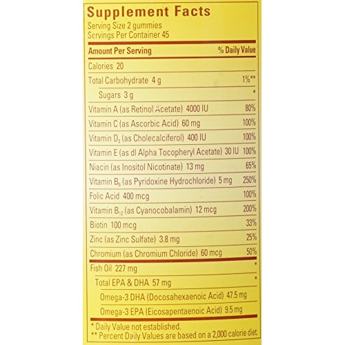 Nature Made Multi for Her Plus Omega-3 Adult Gummies, 90 Count