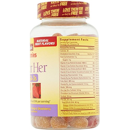 Nature Made Multi for Her Plus Omega-3s Adult Gummies, Lemon, Ora...