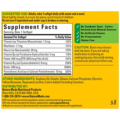 Nature Made Super B Energy Complex, Dietary Supplement for Nervou...