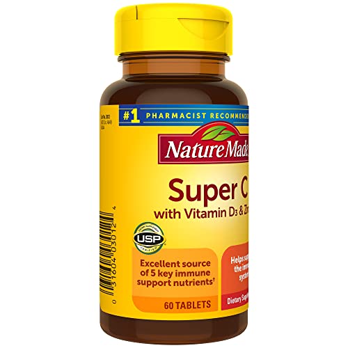 Nature Made Super C with Vitamin D3 and Zinc, Dietary Supplement ...