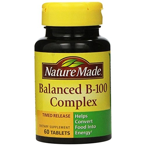 Nature Made Time-Release Balanced B-100, 60 Tablets Pack of 2