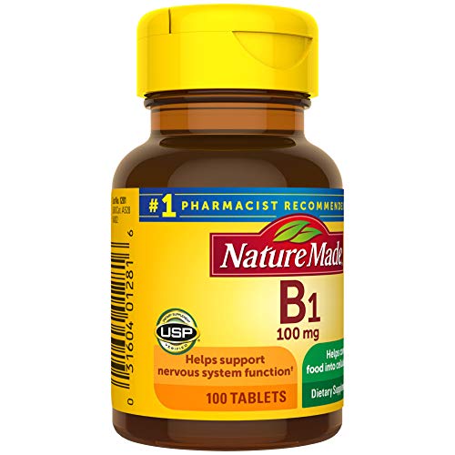 Nature Made Vitamin B1 100 mg Tablets, 100 Count for Metabolic He...