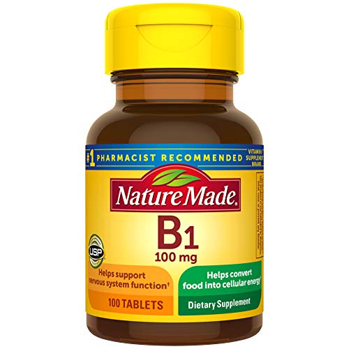 Nature Made Vitamin B1 100 mg Tablets, 100 Count for Metabolic He...
