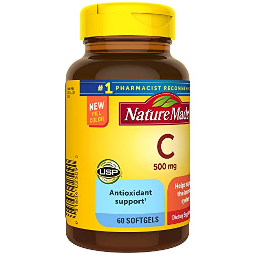 Nature Made Vitamin C 500 mg, Dietary Supplement for Immune Suppo...
