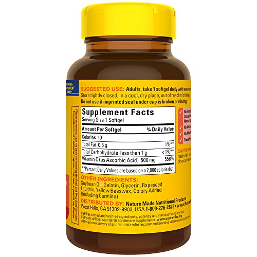 Nature Made Vitamin C 500 mg, Dietary Supplement for Immune Suppo...