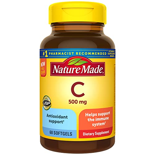 Nature Made Vitamin C 500 mg, Dietary Supplement for Immune Suppo...