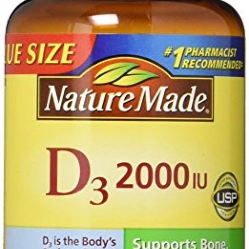 Nature Made, Vitamin D3 2,000 I.U. Liquid Softgels, 250-Count Pa...