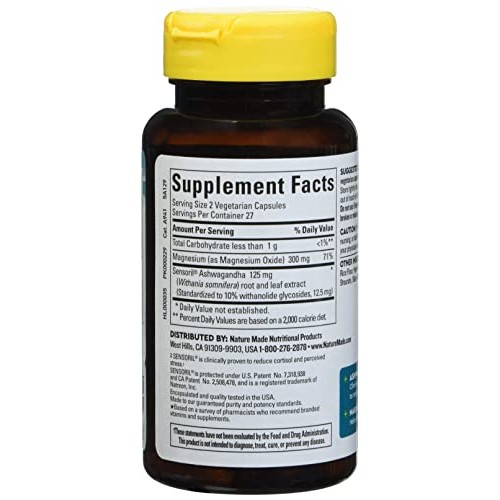 Nature Made Wellblends Calm & Relax, Ashwagandha 125 mg, Magnesiu...