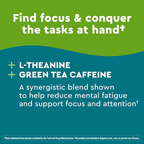 Nature Made Wellblends Clear & Focus, L-theanine, Green Tea Caffe...